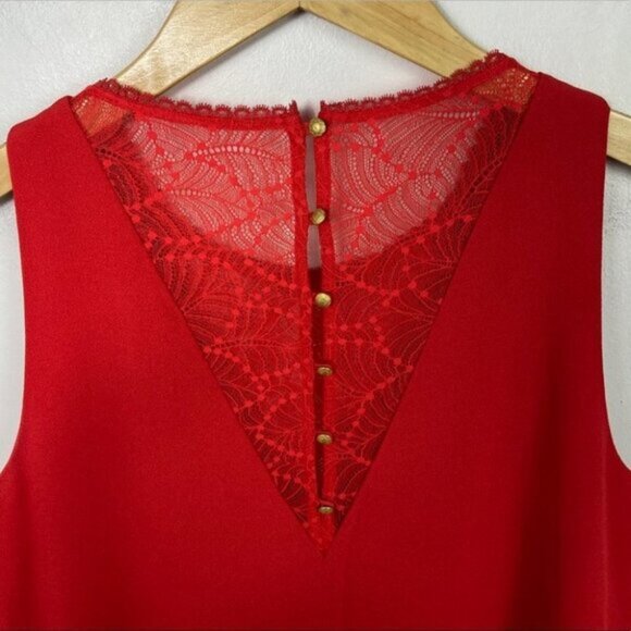 NWT Sezane ROne Sizealie Shift Dress Coral Red New With Tags Minimalist French S - Picture 11 of 13